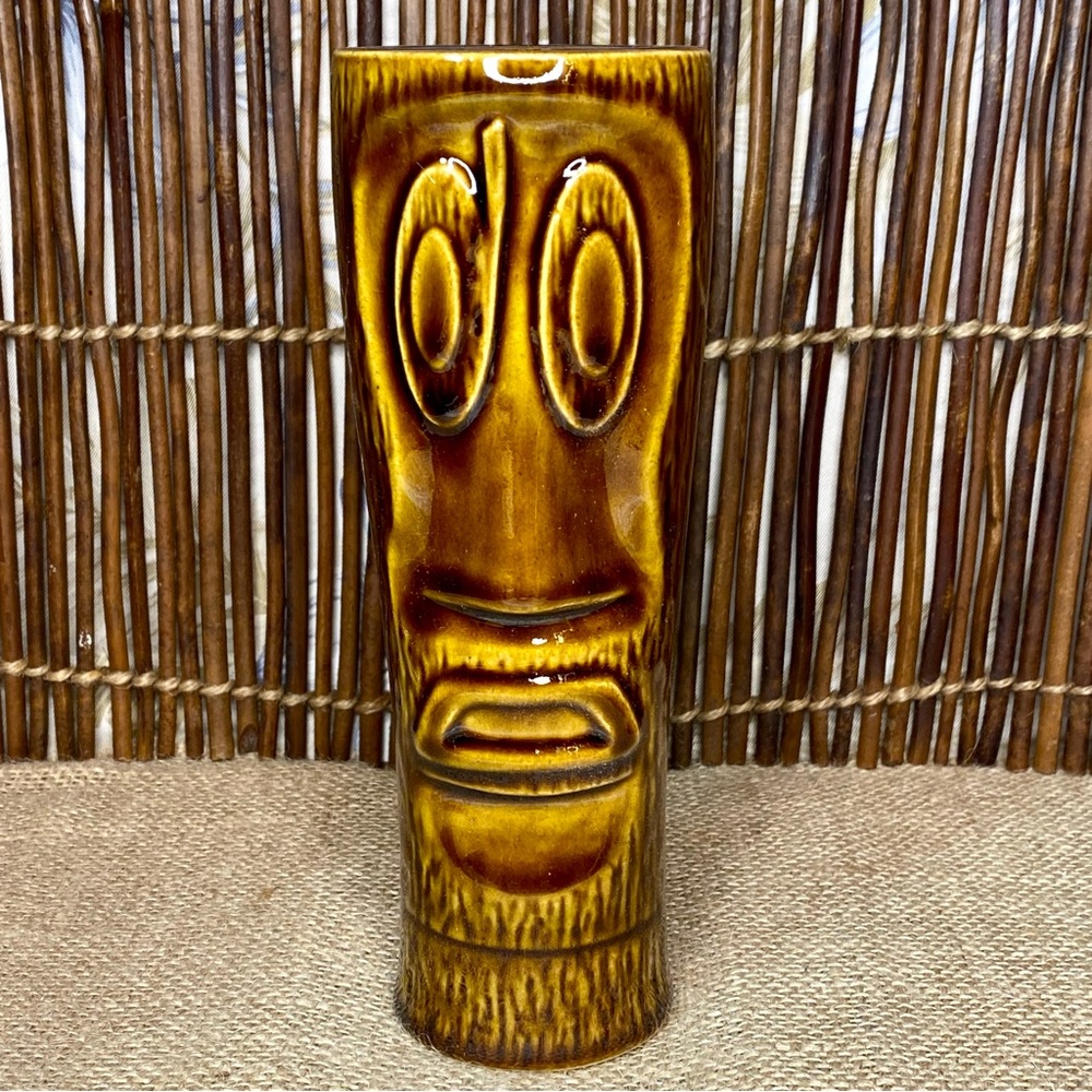 Wilfreds Lounge Tiki Bar Mug Brown Glaze Tiki Farm First Edition 500 Limited